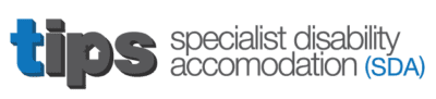 Davoren Park - Sda Sda Text Logo With The Word &Quot;Tips&Quot; In Lowercase, Where The &Quot;T&Quot; Is In Blue And &Quot;Ips&Quot; In Black. To The Right, In Lowercase Black Letters, The Text Reads &Quot;Specialist Disability Accommodation (Sda)&Quot; With &Quot;(Sda)&Quot; In Blue. Perfect For Promoting Sda Services In Davoren Park.
